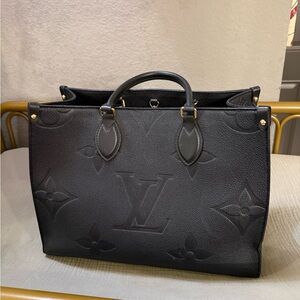 Louis Vuitton Black Embossed Tote